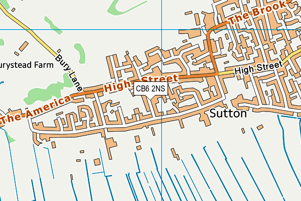 CB6 2NS map - OS VectorMap District (Ordnance Survey)
