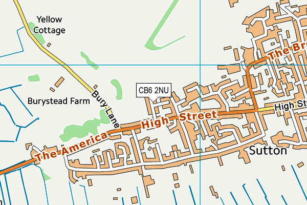 CB6 2NU map - OS VectorMap District (Ordnance Survey)