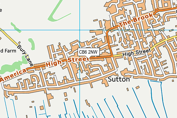 CB6 2NW map - OS VectorMap District (Ordnance Survey)
