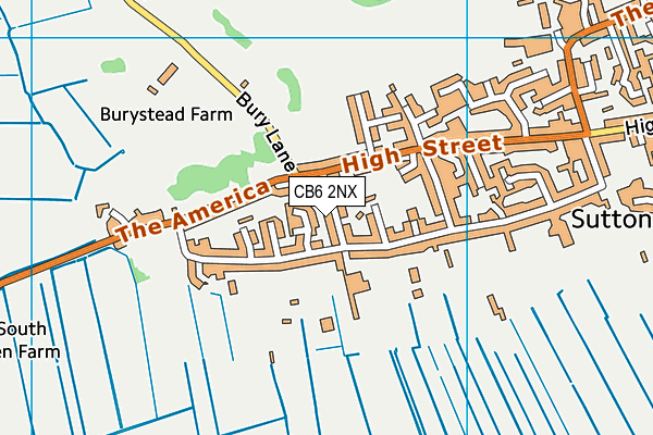CB6 2NX map - OS VectorMap District (Ordnance Survey)