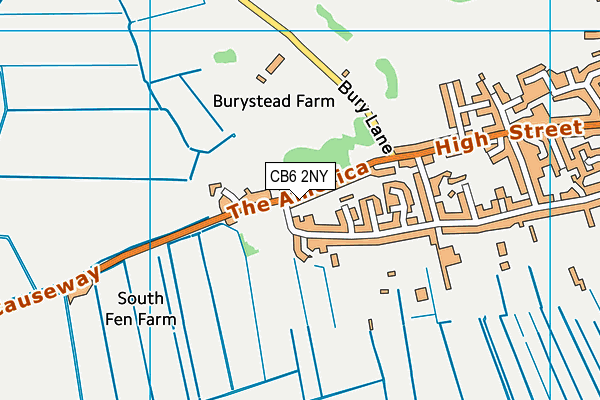 CB6 2NY map - OS VectorMap District (Ordnance Survey)