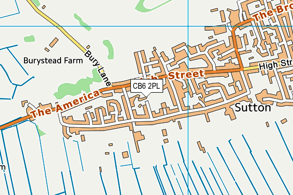 CB6 2PL map - OS VectorMap District (Ordnance Survey)