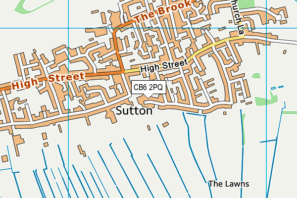 CB6 2PQ map - OS VectorMap District (Ordnance Survey)