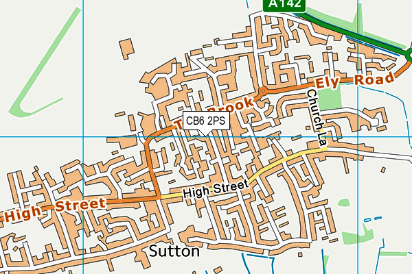 CB6 2PS map - OS VectorMap District (Ordnance Survey)