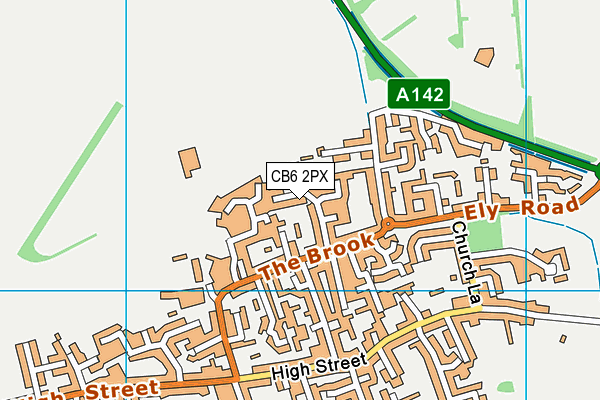 CB6 2PX map - OS VectorMap District (Ordnance Survey)