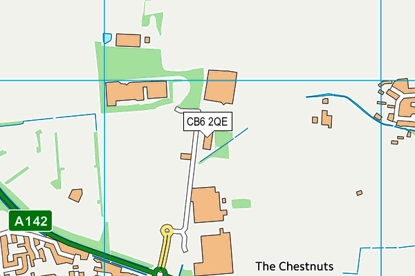 CB6 2QE map - OS VectorMap District (Ordnance Survey)