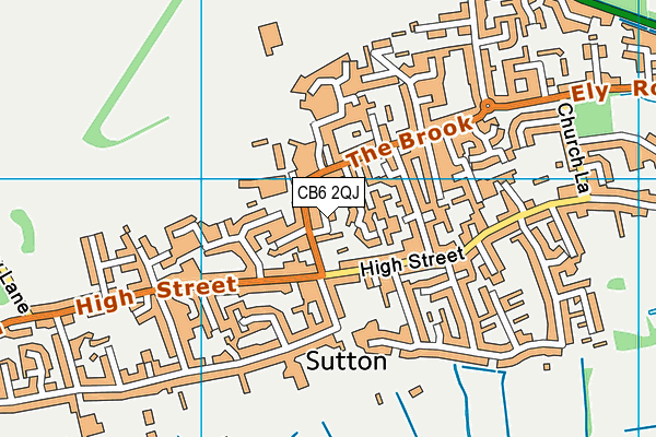 CB6 2QJ map - OS VectorMap District (Ordnance Survey)