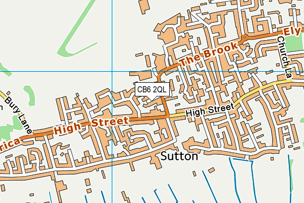 CB6 2QL map - OS VectorMap District (Ordnance Survey)