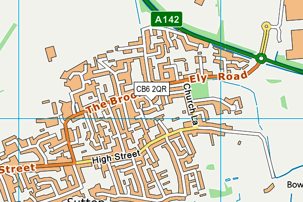 CB6 2QR map - OS VectorMap District (Ordnance Survey)