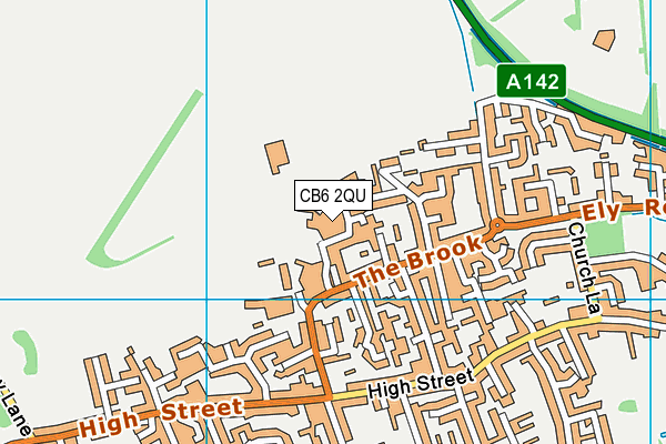 CB6 2QU map - OS VectorMap District (Ordnance Survey)