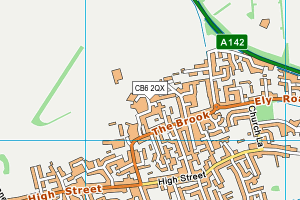 CB6 2QX map - OS VectorMap District (Ordnance Survey)