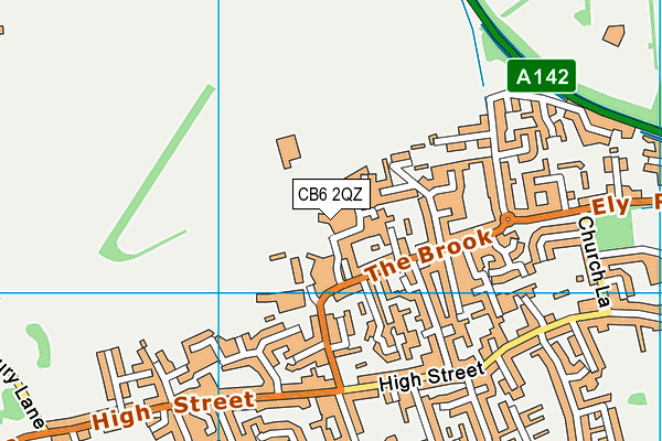 CB6 2QZ map - OS VectorMap District (Ordnance Survey)