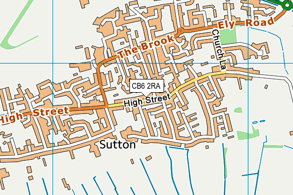 CB6 2RA map - OS VectorMap District (Ordnance Survey)