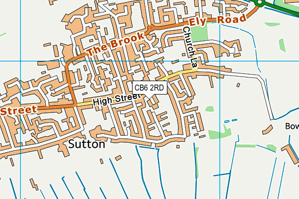 CB6 2RD map - OS VectorMap District (Ordnance Survey)