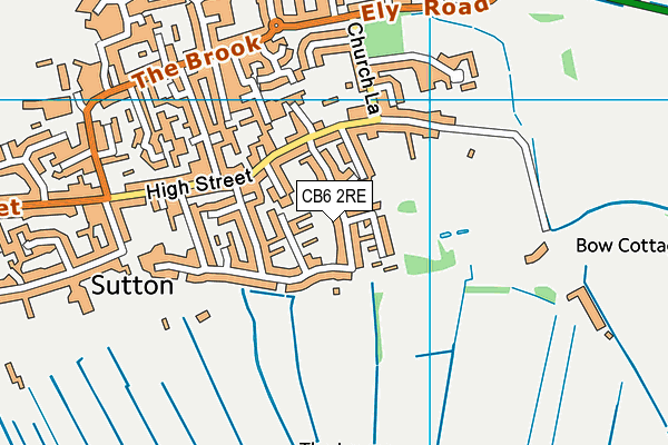 CB6 2RE map - OS VectorMap District (Ordnance Survey)