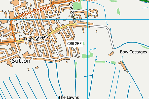 CB6 2RF map - OS VectorMap District (Ordnance Survey)