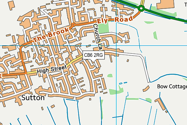 CB6 2RG map - OS VectorMap District (Ordnance Survey)
