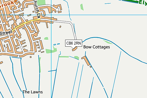 CB6 2RN map - OS VectorMap District (Ordnance Survey)