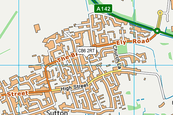 CB6 2RT map - OS VectorMap District (Ordnance Survey)