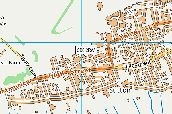 CB6 2RW map - OS VectorMap District (Ordnance Survey)