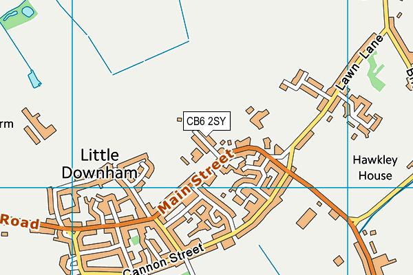Little Downham Recreation Ground map (CB6 2SY) - OS VectorMap District (Ordnance Survey)
