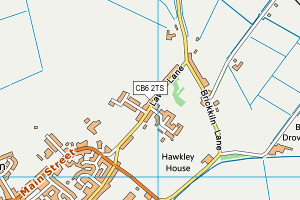 CB6 2TS map - OS VectorMap District (Ordnance Survey)