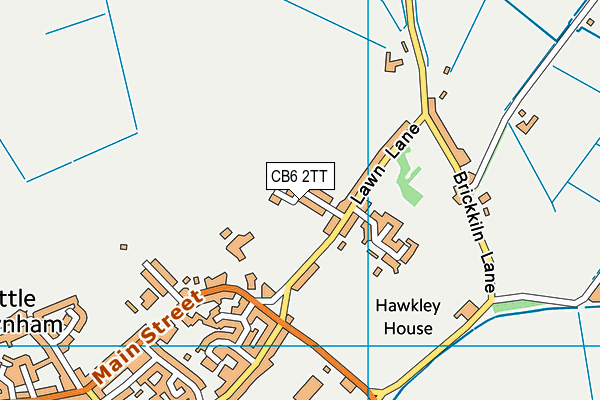 CB6 2TT map - OS VectorMap District (Ordnance Survey)