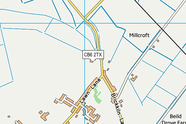 CB6 2TX map - OS VectorMap District (Ordnance Survey)