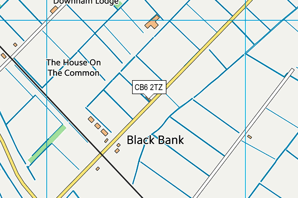 CB6 2TZ map - OS VectorMap District (Ordnance Survey)
