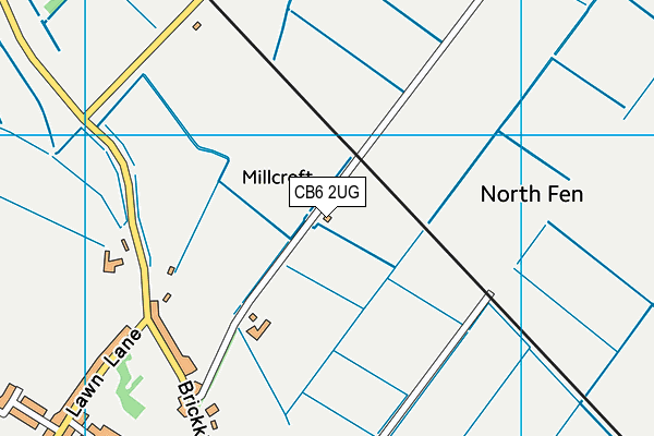 CB6 2UG map - OS VectorMap District (Ordnance Survey)