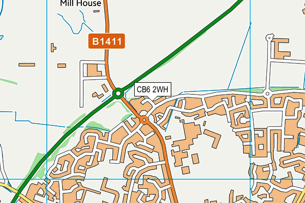 CB6 2WH map - OS VectorMap District (Ordnance Survey)