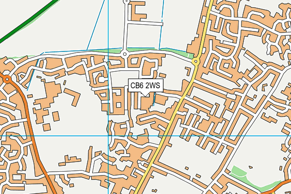 CB6 2WS map - OS VectorMap District (Ordnance Survey)