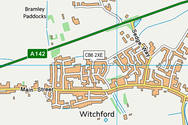 CB6 2XE map - OS VectorMap District (Ordnance Survey)