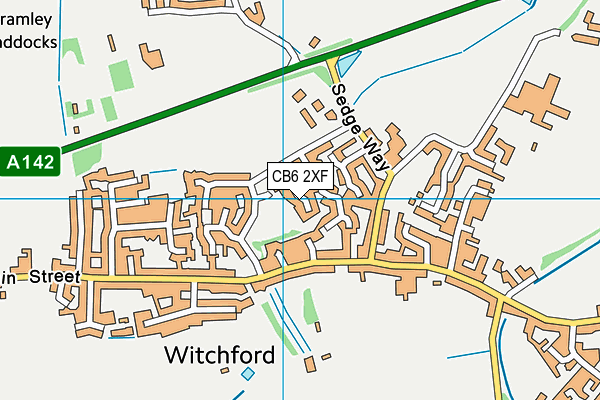 CB6 2XF map - OS VectorMap District (Ordnance Survey)