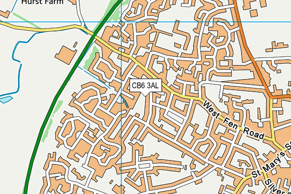 CB6 3AL map - OS VectorMap District (Ordnance Survey)