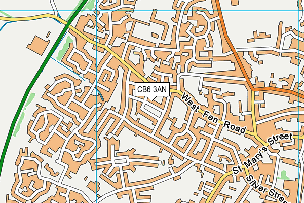 CB6 3AN map - OS VectorMap District (Ordnance Survey)