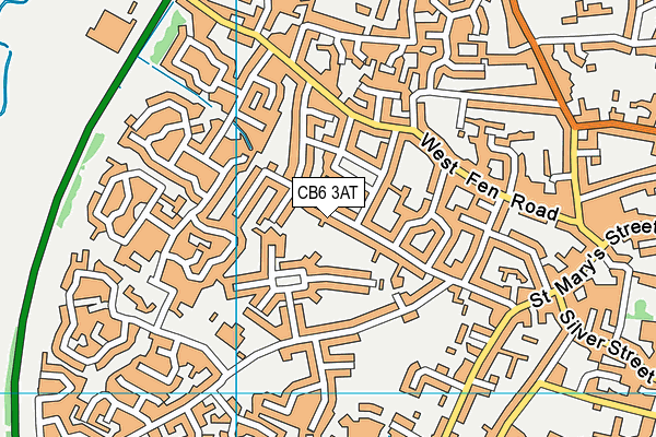 CB6 3AT map - OS VectorMap District (Ordnance Survey)