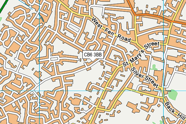 CB6 3BB map - OS VectorMap District (Ordnance Survey)