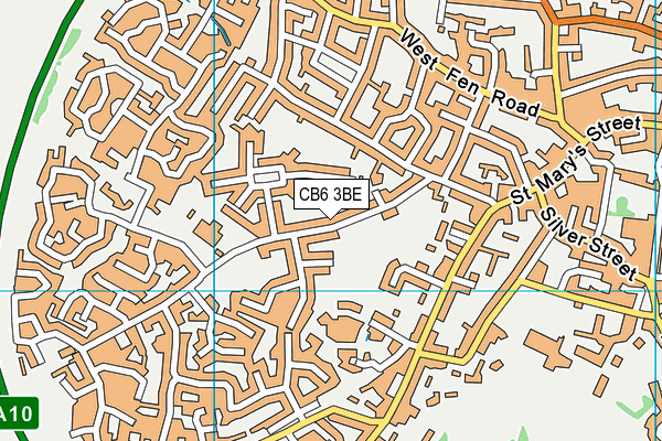 CB6 3BE map - OS VectorMap District (Ordnance Survey)