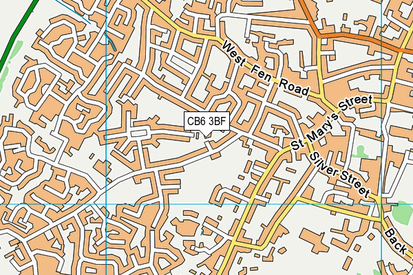 CB6 3BF map - OS VectorMap District (Ordnance Survey)