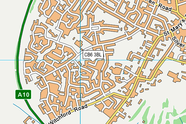 CB6 3BL map - OS VectorMap District (Ordnance Survey)