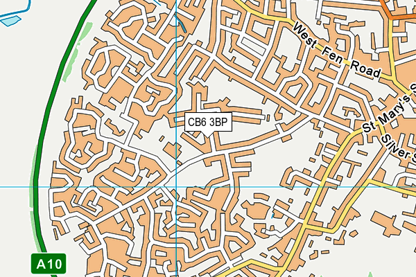 CB6 3BP map - OS VectorMap District (Ordnance Survey)