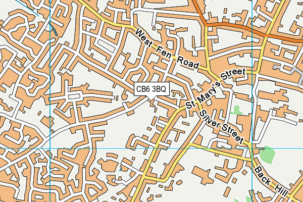 CB6 3BQ map - OS VectorMap District (Ordnance Survey)