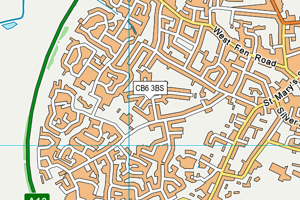CB6 3BS map - OS VectorMap District (Ordnance Survey)