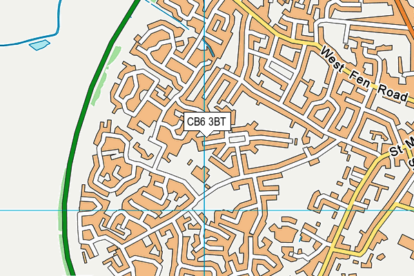 CB6 3BT map - OS VectorMap District (Ordnance Survey)