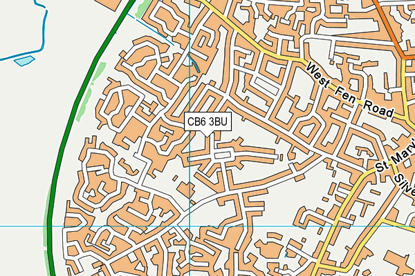 CB6 3BU map - OS VectorMap District (Ordnance Survey)