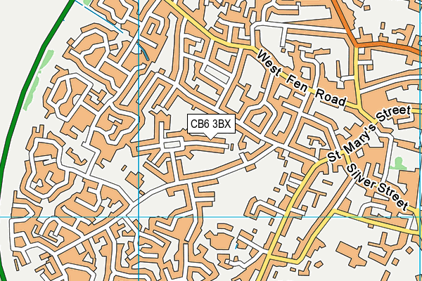 CB6 3BX map - OS VectorMap District (Ordnance Survey)
