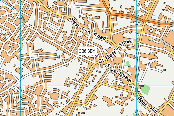 CB6 3BY map - OS VectorMap District (Ordnance Survey)