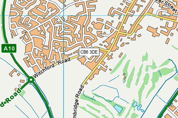 CB6 3DE map - OS VectorMap District (Ordnance Survey)
