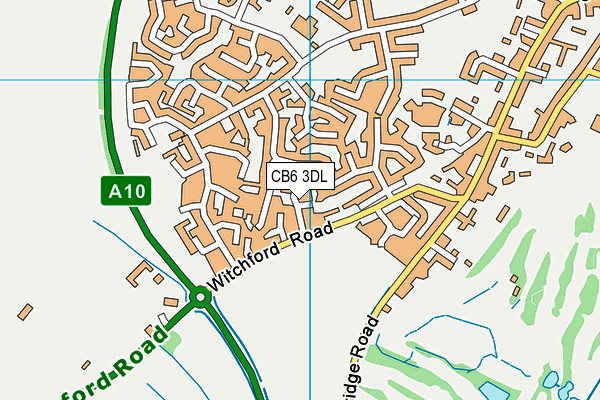 CB6 3DL map - OS VectorMap District (Ordnance Survey)